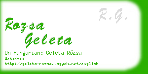 rozsa geleta business card